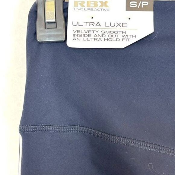 NWT RBX Active Leggings Women's Small Blue Capri Flat Front Stretch High-Rise - Picture 10 of 14